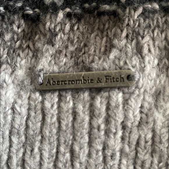 Abercrombie & Fitch Nordic Fair Isle Norwegian pattern knit  mock / roll neck S - Picture 12 of 16